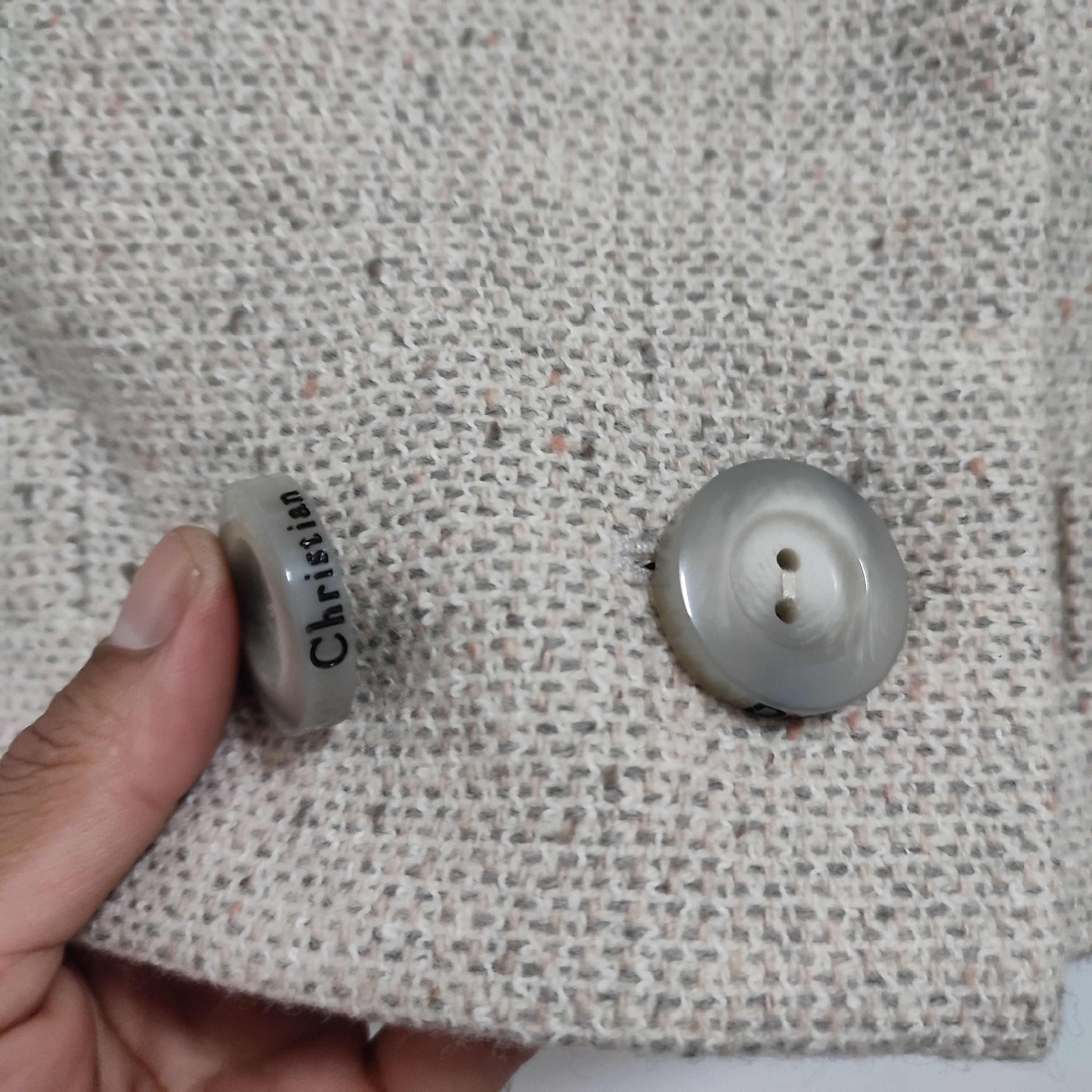Christian Dior Monsieur × Dior × Vintage VINTAGE 80s CHRISTIAN DIOR MINIMALIST WOOL CROPPED JACKET Size M / US 6-8 / IT 42-44 - 6 Thumbnail