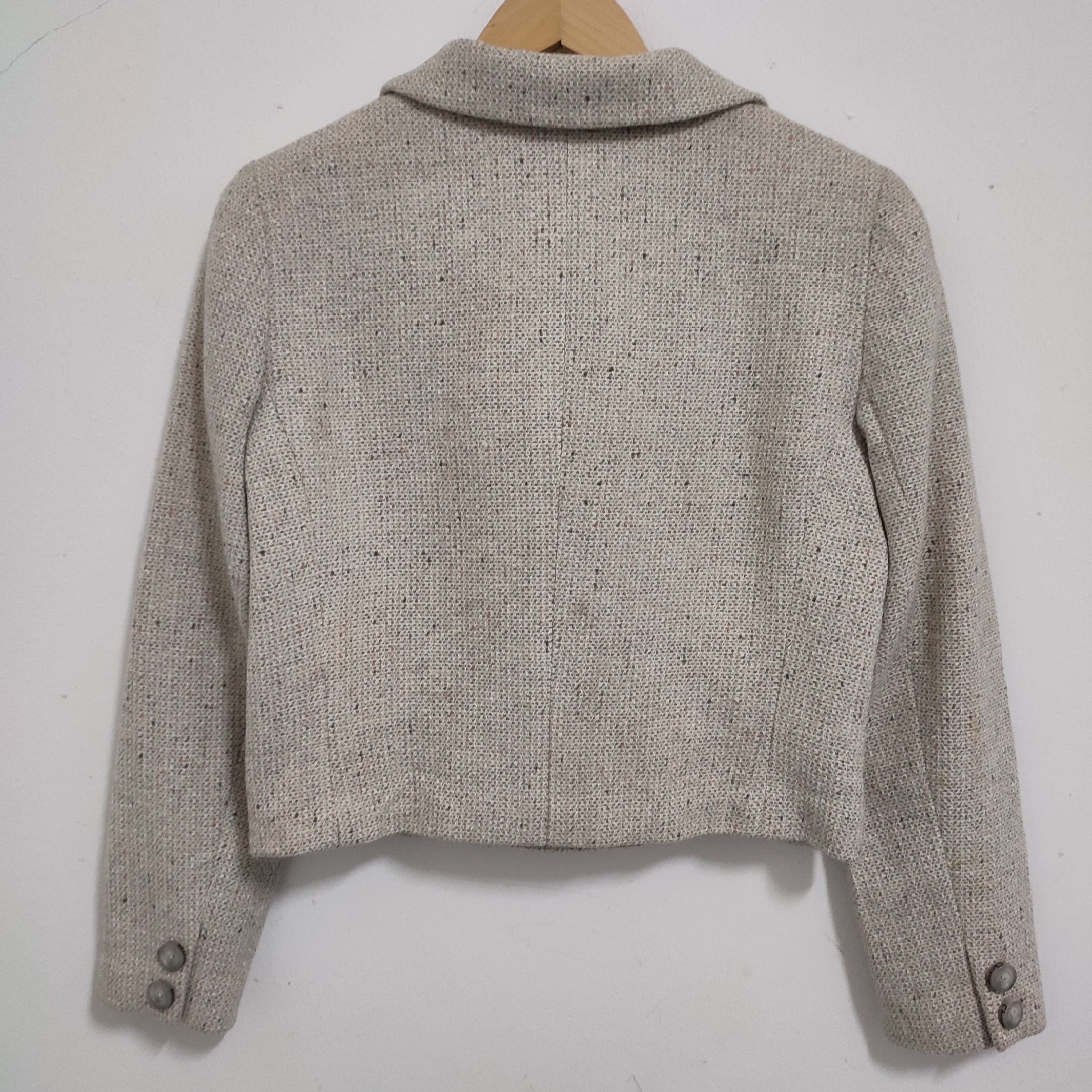 Christian Dior Monsieur × Dior × Vintage VINTAGE 80s CHRISTIAN DIOR MINIMALIST WOOL CROPPED JACKET Size M / US 6-8 / IT 42-44 - 10 Thumbnail