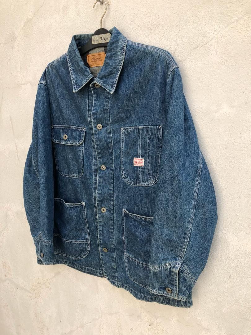 Levi's × Levi's Vintage Clothing Vintage 90s LVC Blanket Lining Denim Chore Jacket Size US M / EU 48-50 / 2 - 2 Thumbnail