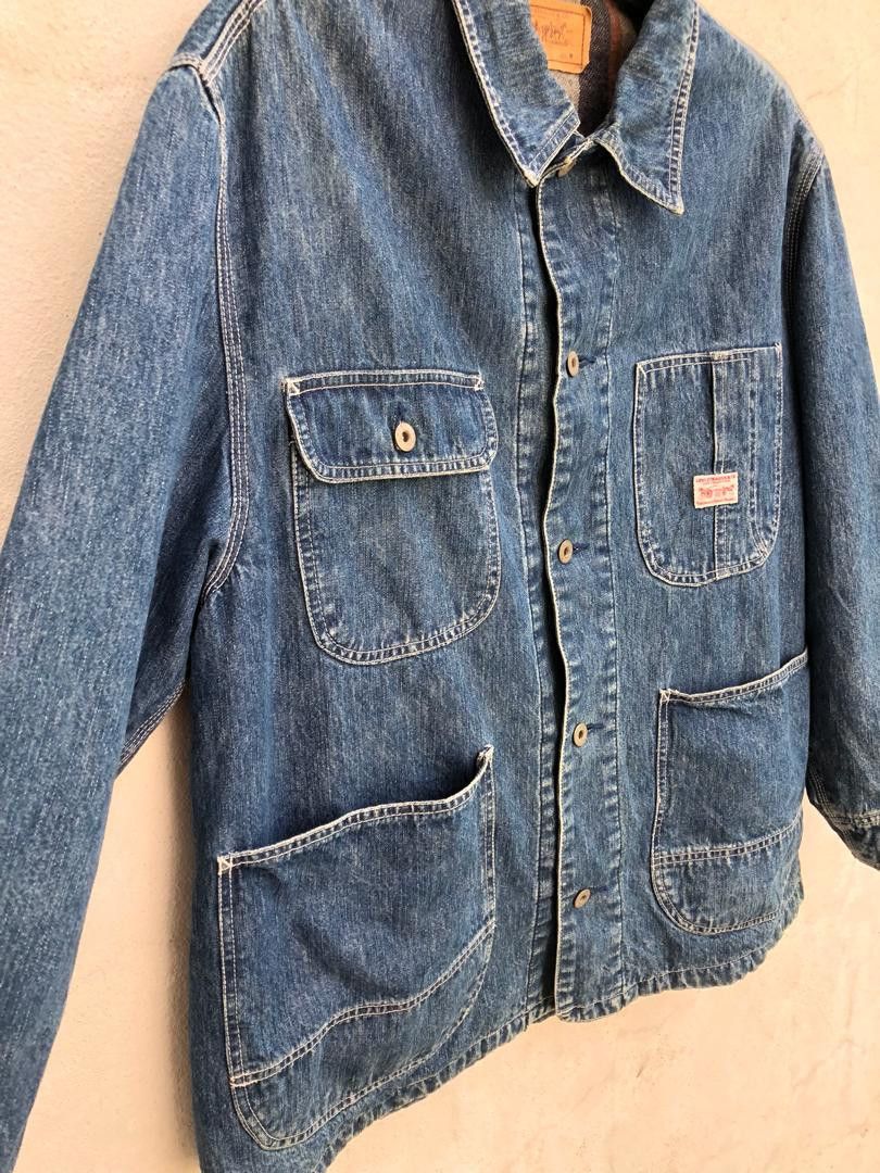 Levi's × Levi's Vintage Clothing Vintage 90s LVC Blanket Lining Denim Chore Jacket Size US M / EU 48-50 / 2 - 5 Thumbnail