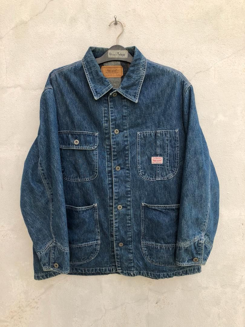 Levi's × Levi's Vintage Clothing Vintage 90s LVC Blanket Lining Denim Chore Jacket Size US M / EU 48-50 / 2 - 1 Thumbnail