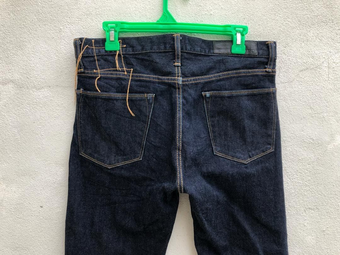 Indigo × KURO 👉🔥 Iconic Kura Japan Redline Selvedge Slim Denim Jeans Size US 30 / EU 46 - 7 Thumbnail