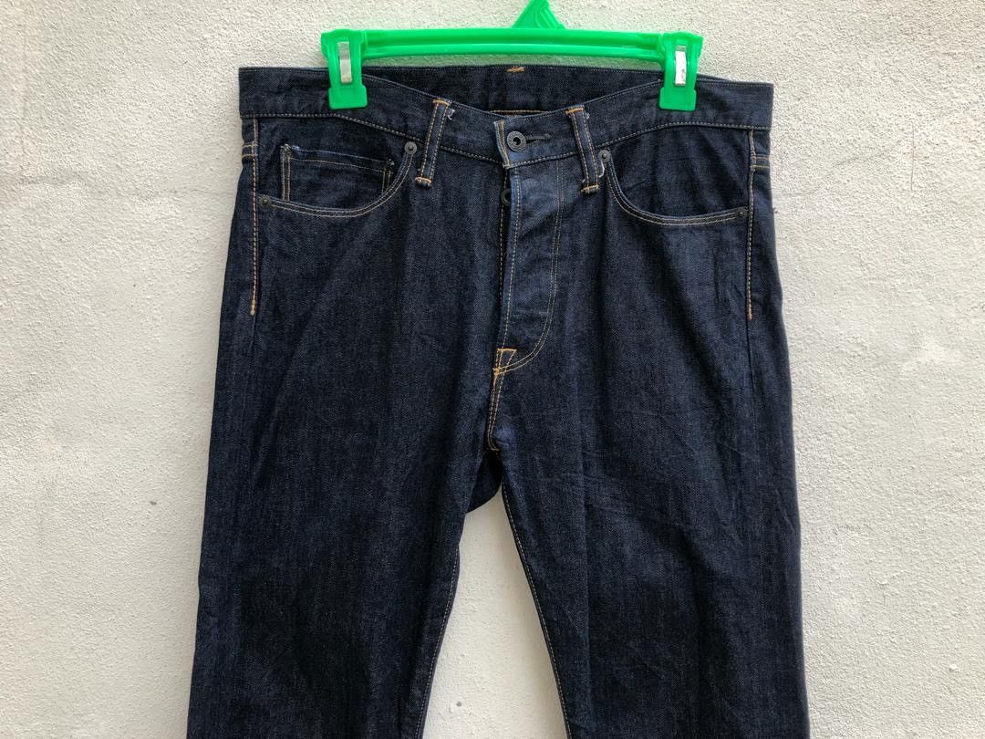 Indigo × KURO 👉🔥 Iconic Kura Japan Redline Selvedge Slim Denim Jeans Size US 30 / EU 46 - 2 Thumbnail
