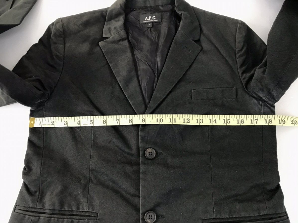 A.P.C. A.P.C Rue De Fleurs Paris Black Simple Blazer Coat Jacket Size S / US 4 / IT 40 - 9 Thumbnail
