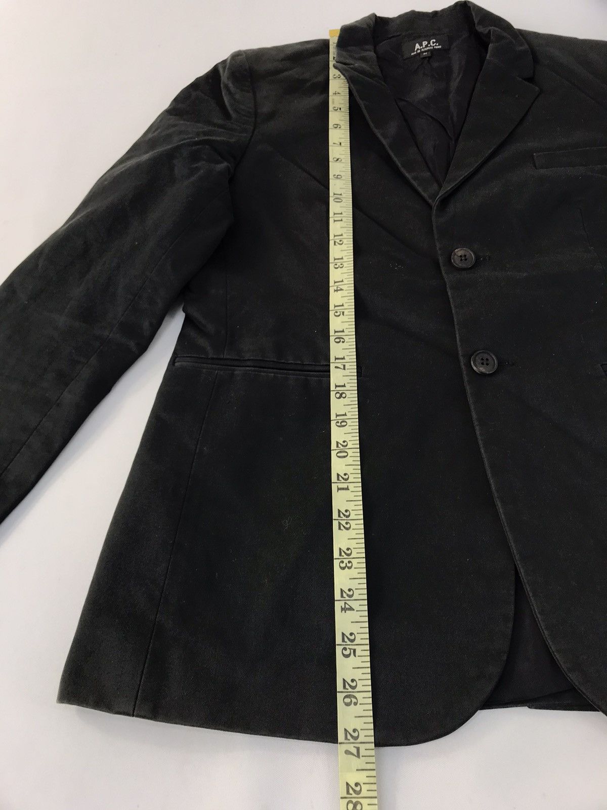 A.P.C. A.P.C Rue De Fleurs Paris Black Simple Blazer Coat Jacket Size S / US 4 / IT 40 - 10 Thumbnail