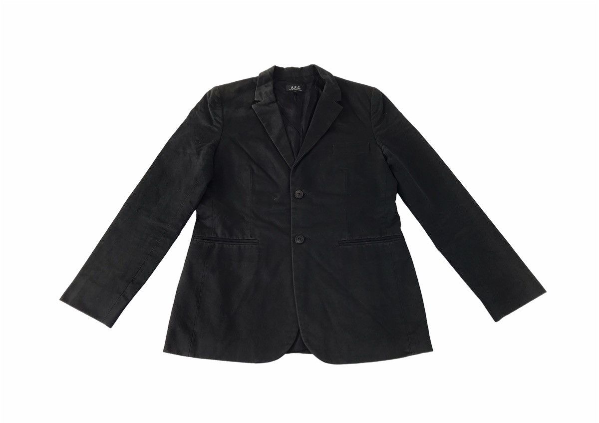 A.P.C. A.P.C Rue De Fleurs Paris Black Simple Blazer Coat Jacket Size S / US 4 / IT 40 - 1 Thumbnail