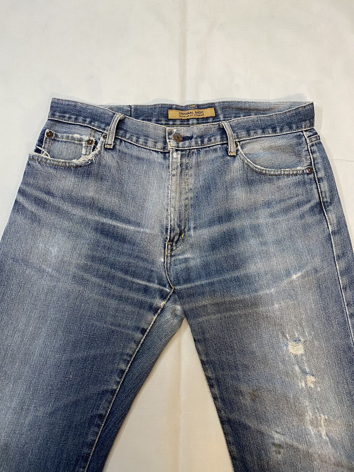 Japanese Brand × Uniqlo × Vintage S002 Uniqlo Distressed Denim Pant Size US 34 / EU 50 - 2 Thumbnail
