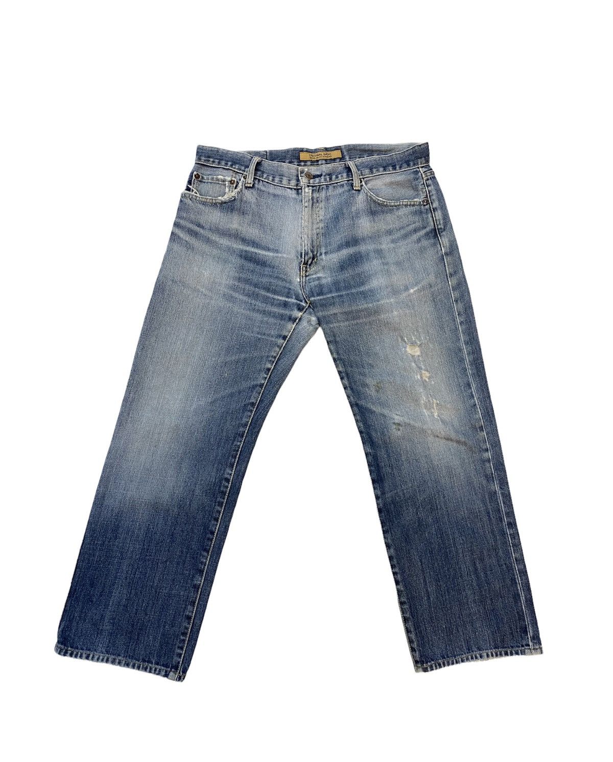 Japanese Brand × Uniqlo × Vintage S002 Uniqlo Distressed Denim Pant Size US 34 / EU 50 - 1 Thumbnail