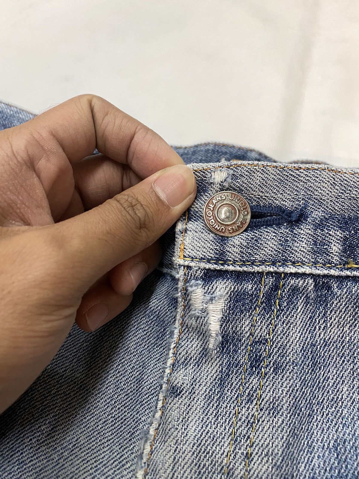 Japanese Brand × Uniqlo × Vintage S002 Uniqlo Distressed Denim Pant Size US 34 / EU 50 - 5 Thumbnail