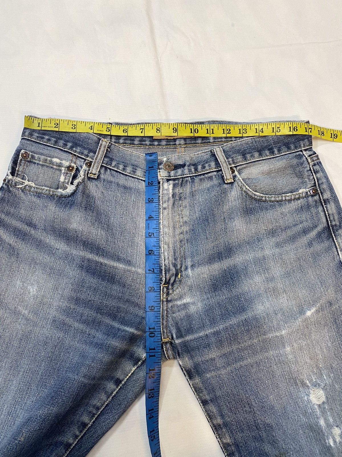 Japanese Brand × Uniqlo × Vintage S002 Uniqlo Distressed Denim Pant Size US 34 / EU 50 - 17 Thumbnail