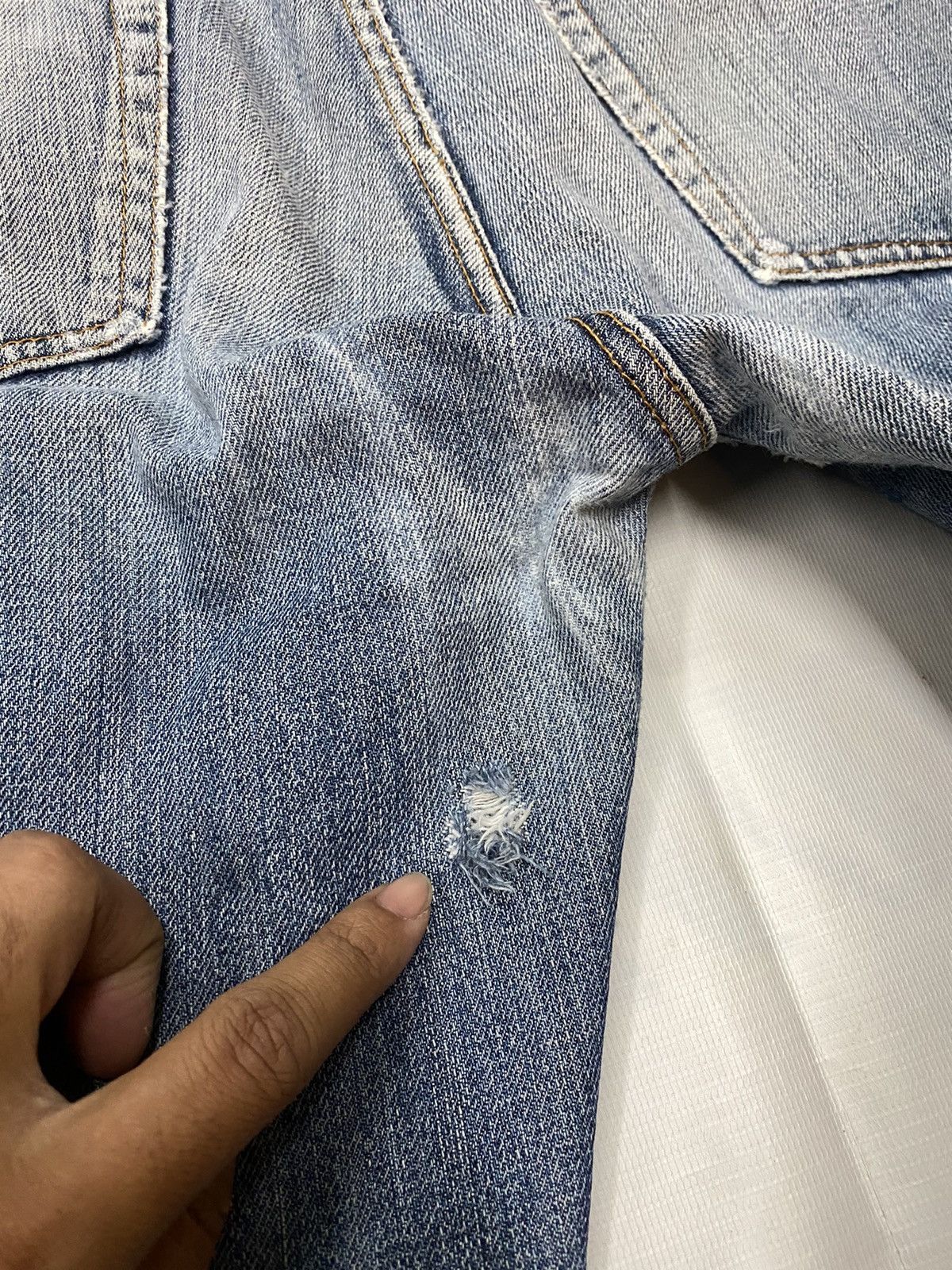 Japanese Brand × Uniqlo × Vintage S002 Uniqlo Distressed Denim Pant Size US 34 / EU 50 - 15 Thumbnail