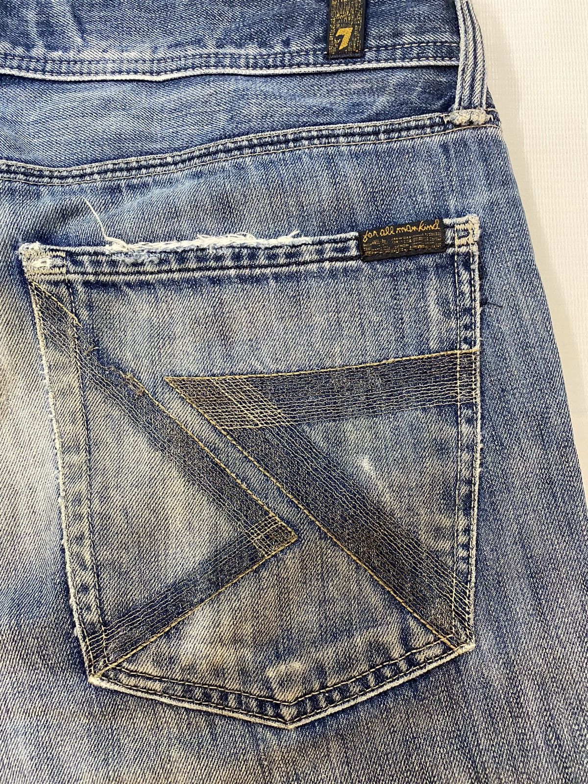 7 For All Mankind 7 For All Mandkind Distressed Denim Pant Size US 36 / EU 52 - 16 Thumbnail