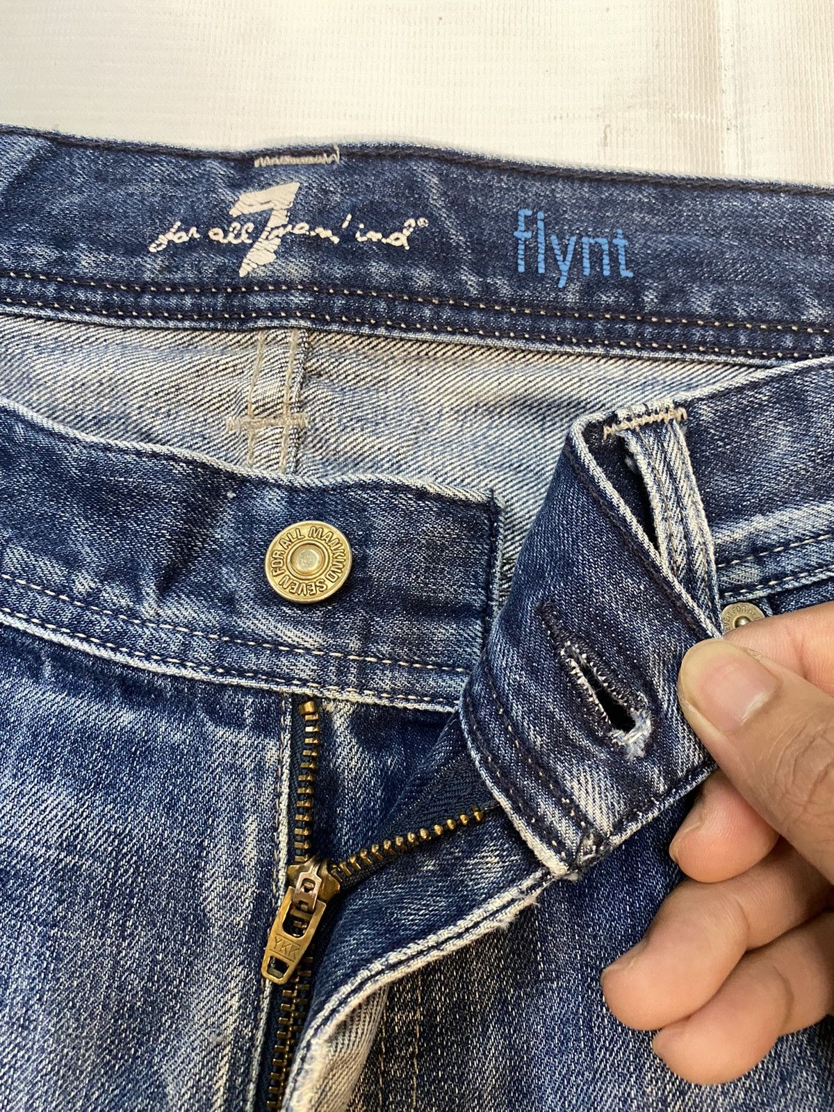 7 For All Mankind 7 For All Mandkind Distressed Denim Pant Size US 36 / EU 52 - 9 Thumbnail