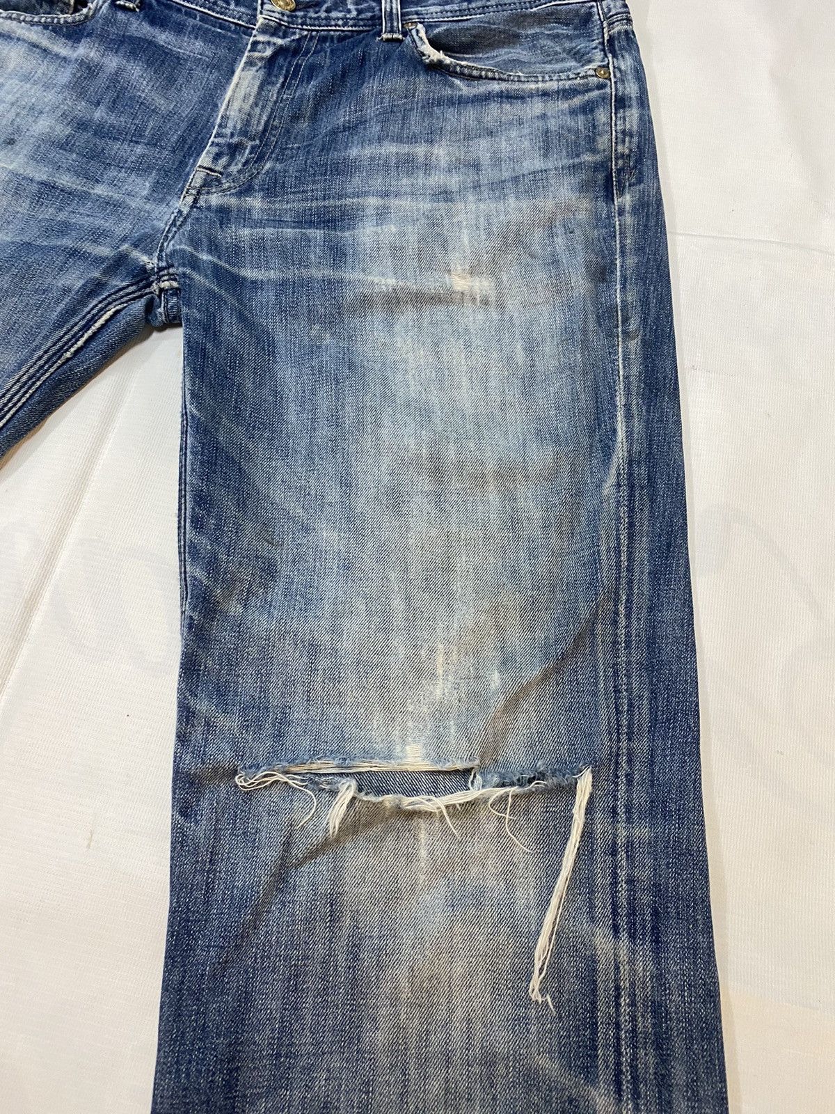7 For All Mankind 7 For All Mandkind Distressed Denim Pant Size US 36 / EU 52 - 3 Thumbnail