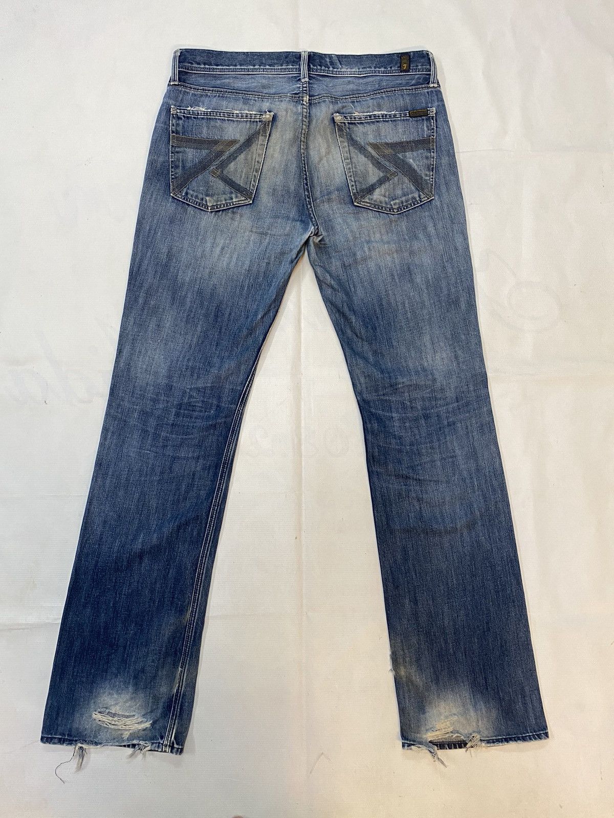 7 For All Mankind 7 For All Mandkind Distressed Denim Pant Size US 36 / EU 52 - 14 Thumbnail