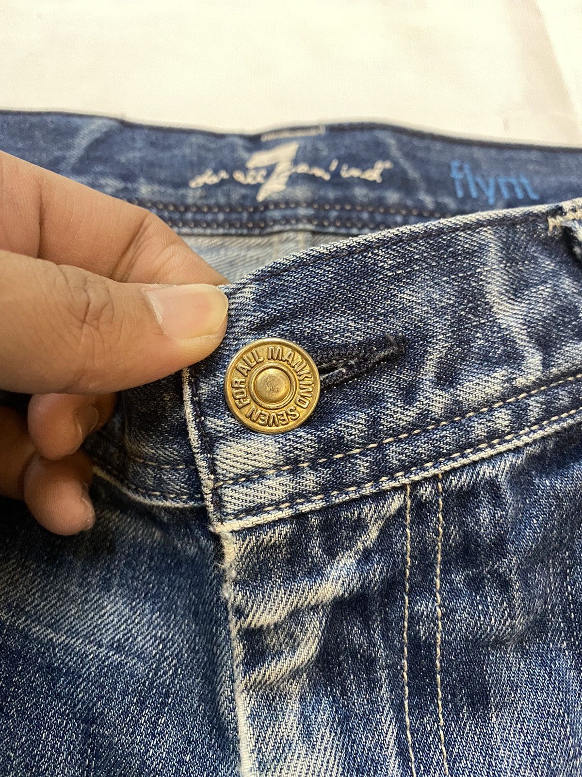 7 For All Mankind 7 For All Mandkind Distressed Denim Pant Size US 36 / EU 52 - 8 Thumbnail