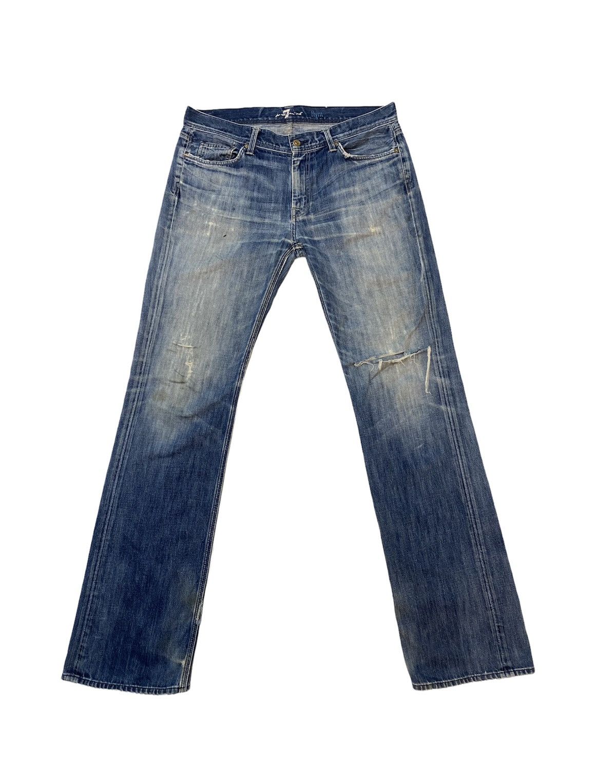 7 For All Mankind 7 For All Mandkind Distressed Denim Pant Size US 36 / EU 52 - 1 Thumbnail
