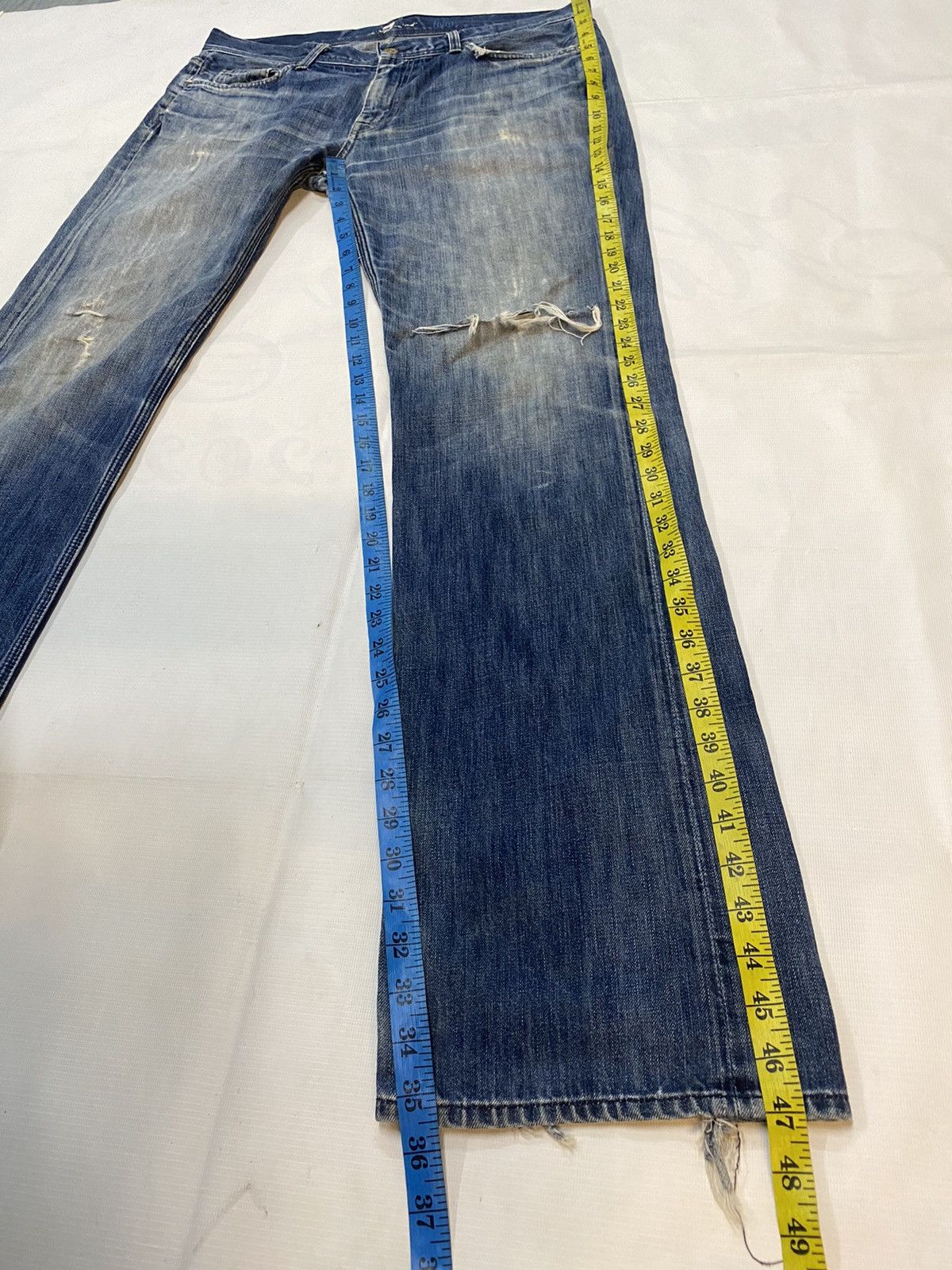 7 For All Mankind 7 For All Mandkind Distressed Denim Pant Size US 36 / EU 52 - 23 Thumbnail