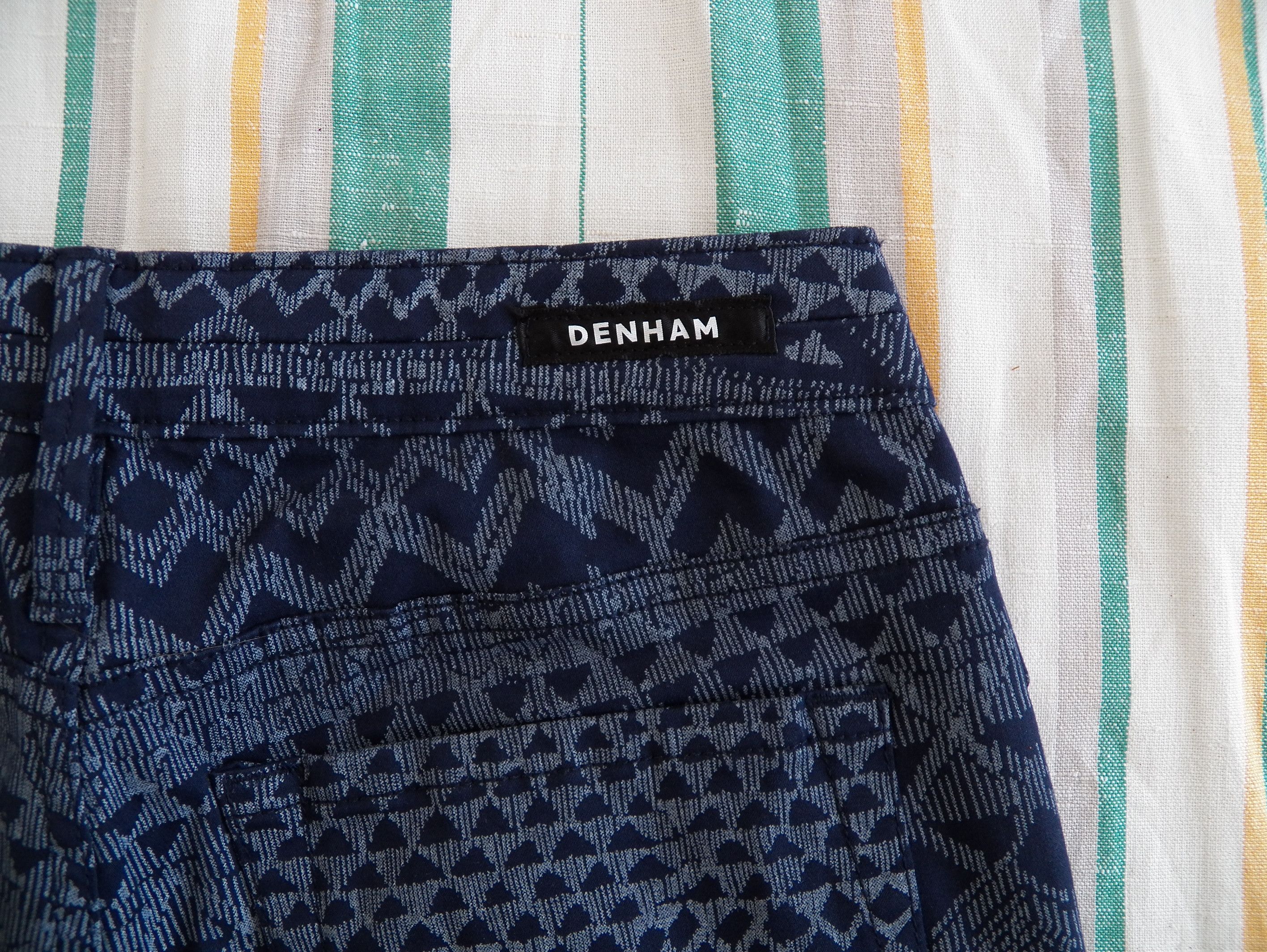 DENHAM Denham Skinny+ Jeans W27 L34 Blue Geometrical Print Stretch Size 27" / US 4 / IT 40 - 6 Thumbnail