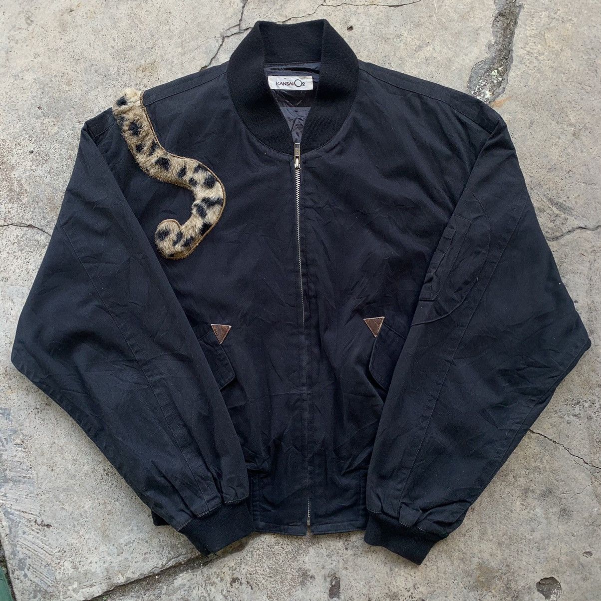 Japanese Brand kansai yamamoto snow leopard bomber Size US M / EU 48-50 / 2 - 2 Thumbnail