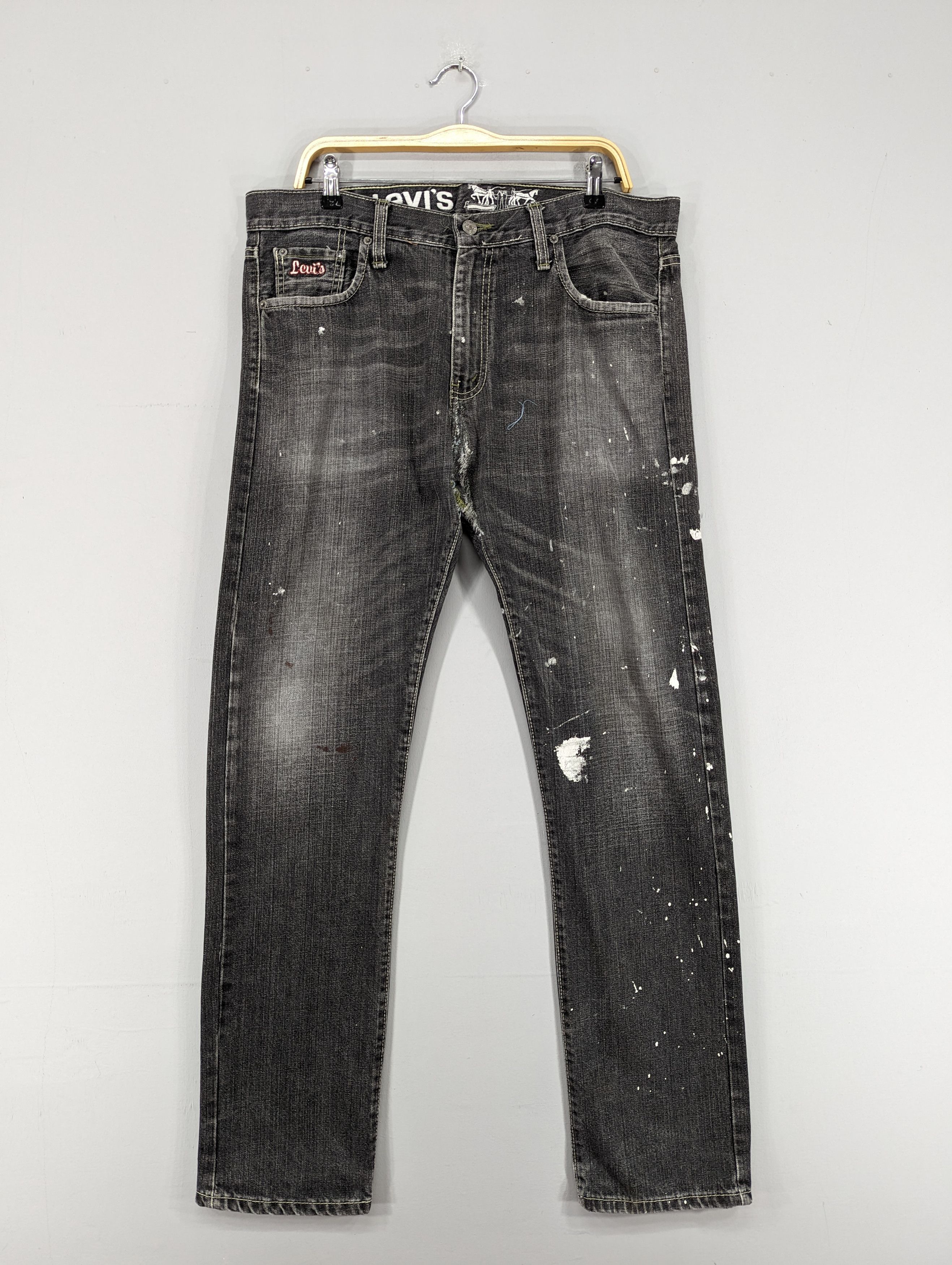 Levi's Vintage Levis 511 Distressed Paint Splatter Slim Fit Jeans Grailed