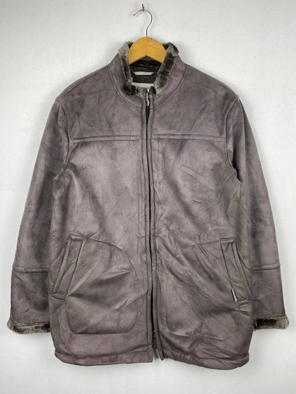 image of Avant Garde x Kansai Yamamoto Vintage Kansai Yamamoto Jacket Fur Lining Nice Design in Grey (Size M