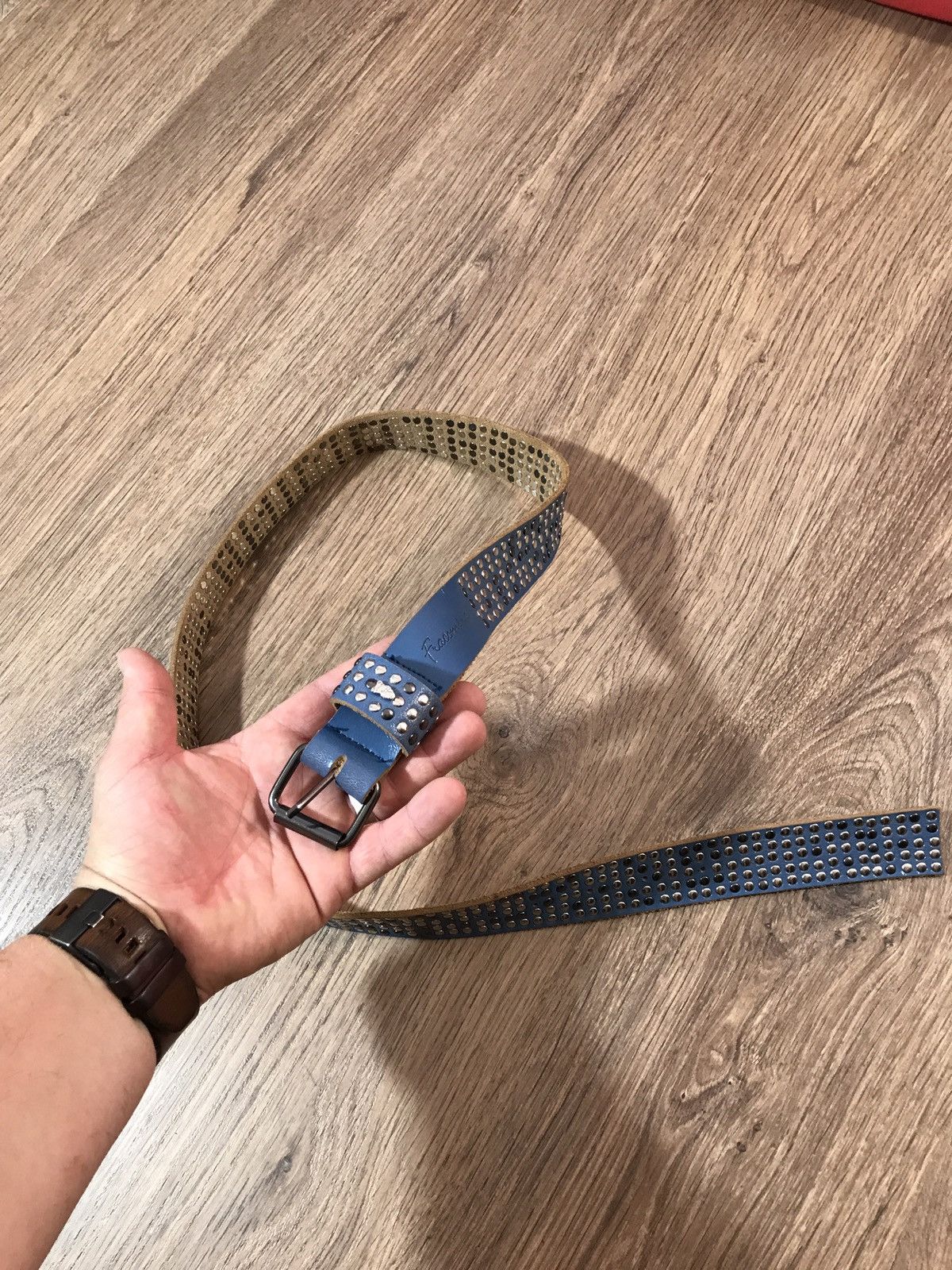 Japanese Brand Vintage Crazy leather Belt BB Simon Style Size ONE SIZE - 2 Thumbnail