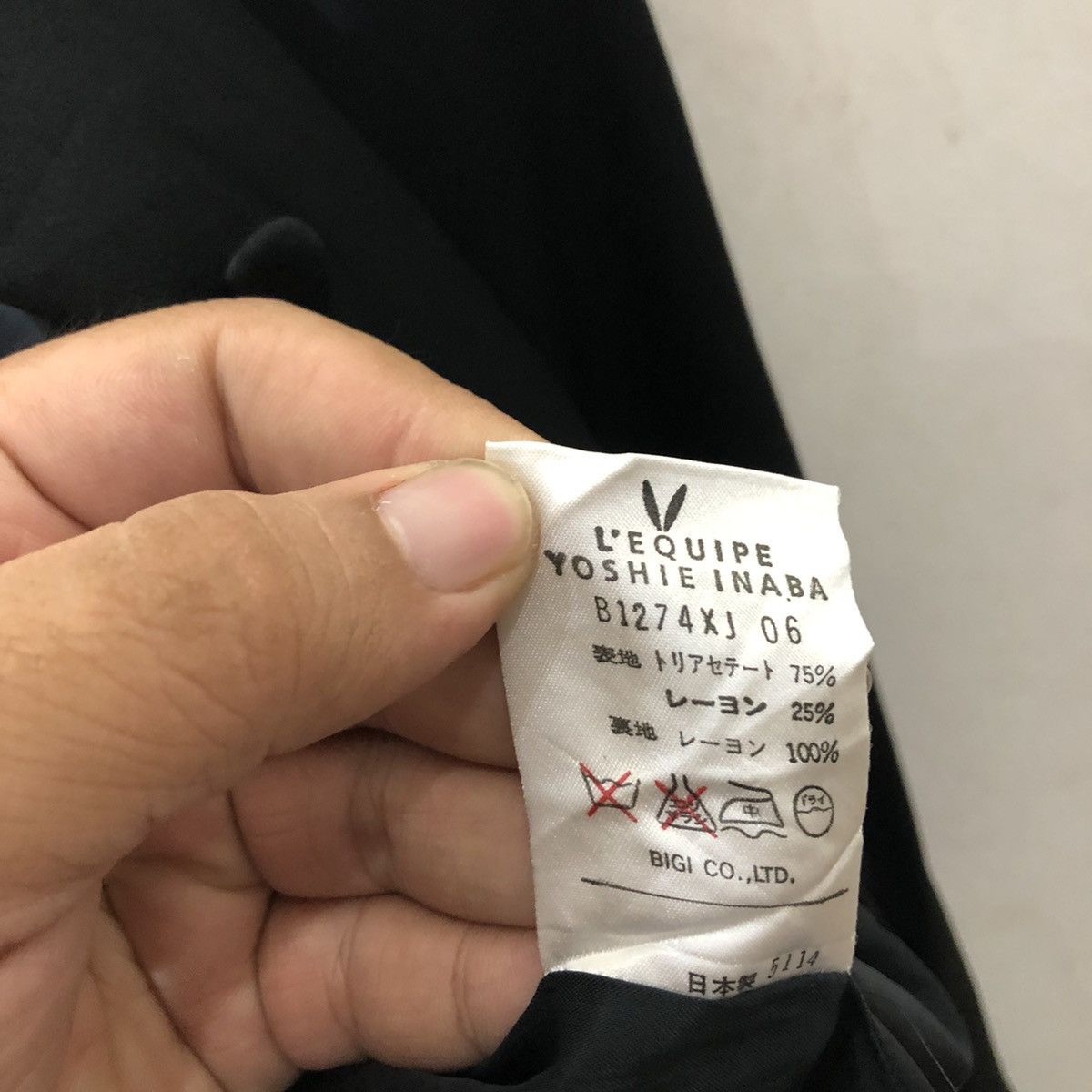 Japanese Brand L'EQUIPE YOSHIE INABA INSPIRED BY YOHJI YAMAMOTO Size US M / EU 48-50 / 2 - 11 Thumbnail