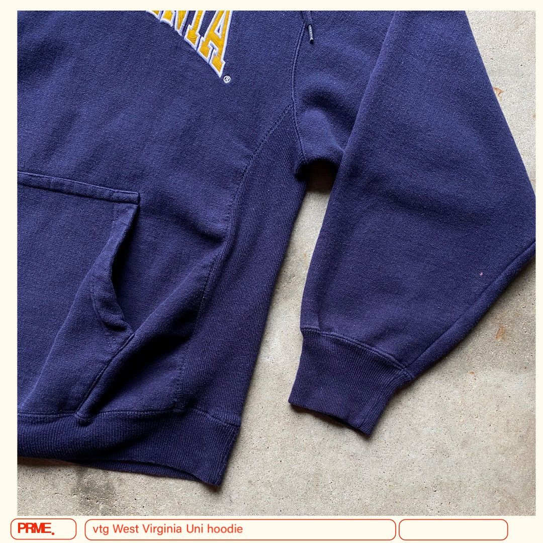 Steve And Barrys × Vintage vintage Y2K WEST VIRGINIA UNIVERSITY college Spellout hoodie Size US M / EU 48-50 / 2 - 9 Thumbnail