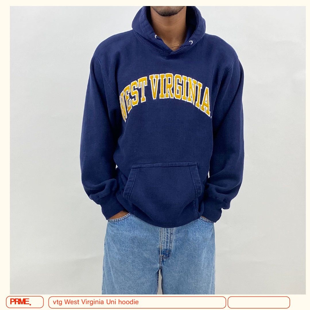 Steve And Barrys × Vintage vintage Y2K WEST VIRGINIA UNIVERSITY college Spellout hoodie Size US M / EU 48-50 / 2 - 2 Thumbnail