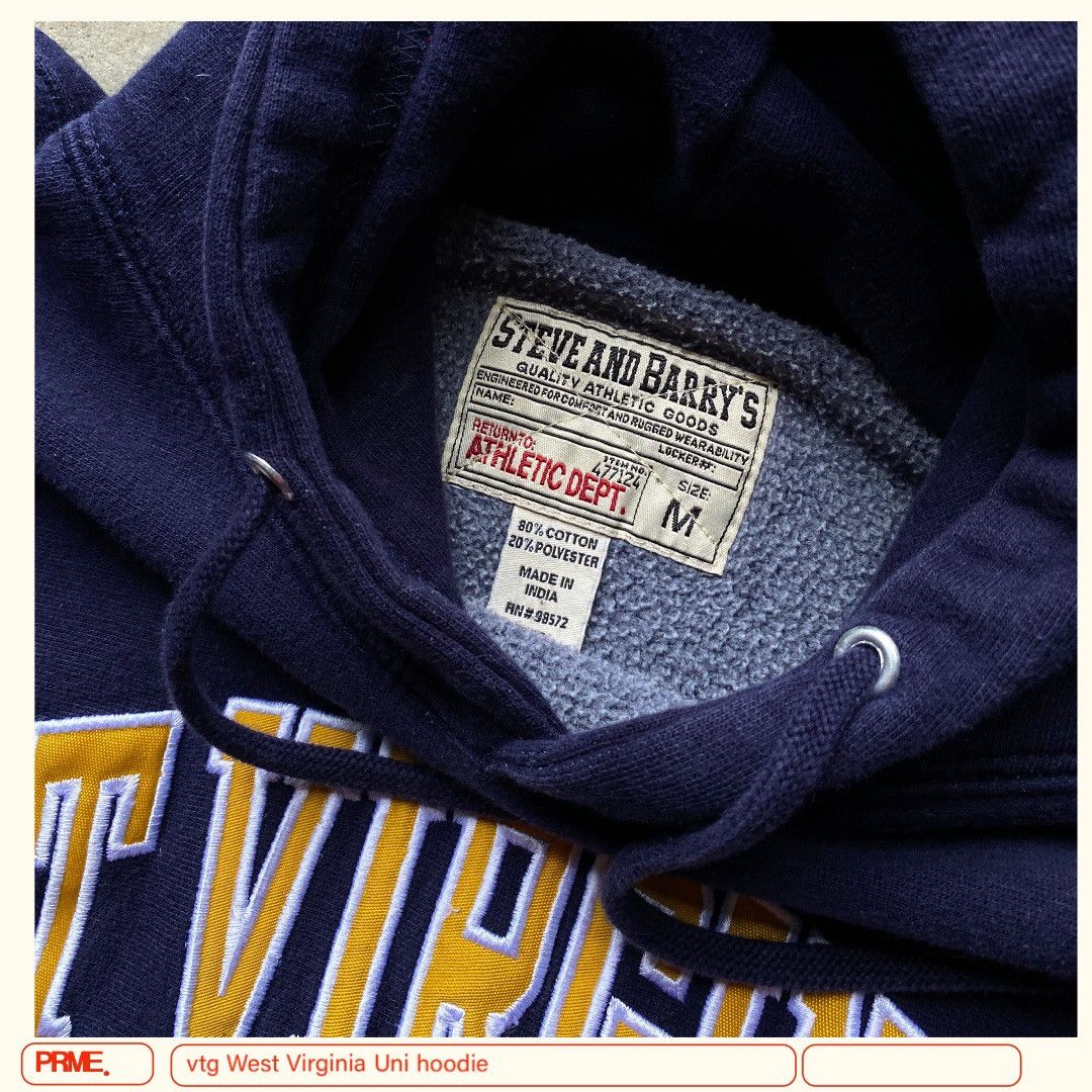 Steve And Barrys × Vintage vintage Y2K WEST VIRGINIA UNIVERSITY college Spellout hoodie Size US M / EU 48-50 / 2 - 10 Thumbnail