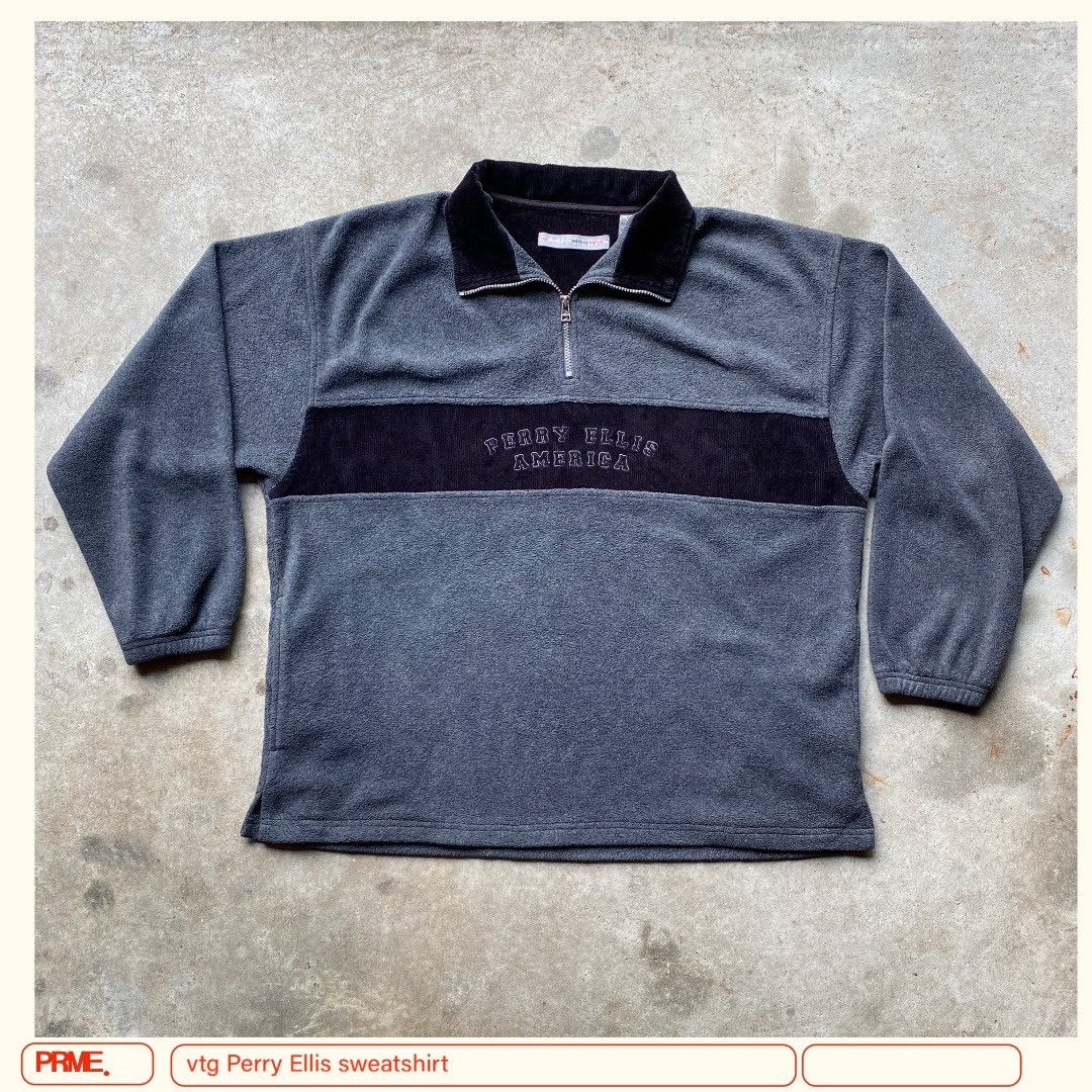 Perry Ellis vintage 90s PERRY ELLIS AMERICA Spellout pullover sweatshirt Size US XXL / EU 58 / 5 - 6 Thumbnail
