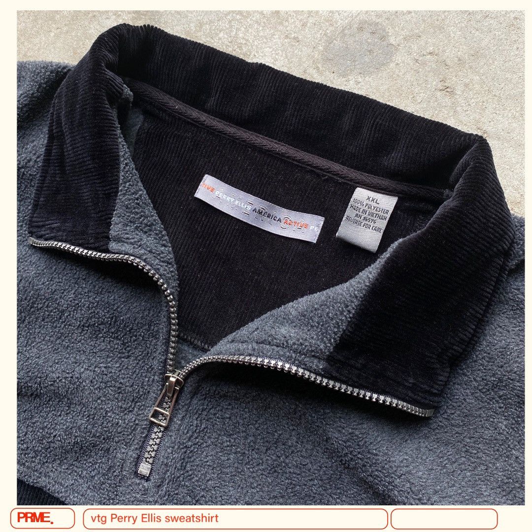 Perry Ellis vintage 90s PERRY ELLIS AMERICA Spellout pullover sweatshirt Size US XXL / EU 58 / 5 - 9 Thumbnail