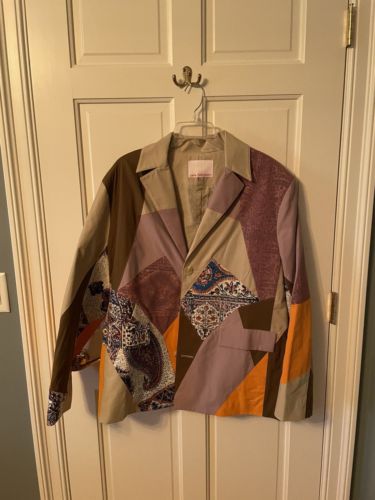 image of Paria Farzaneh Multi Print Blazer, Men's (Size Medium)