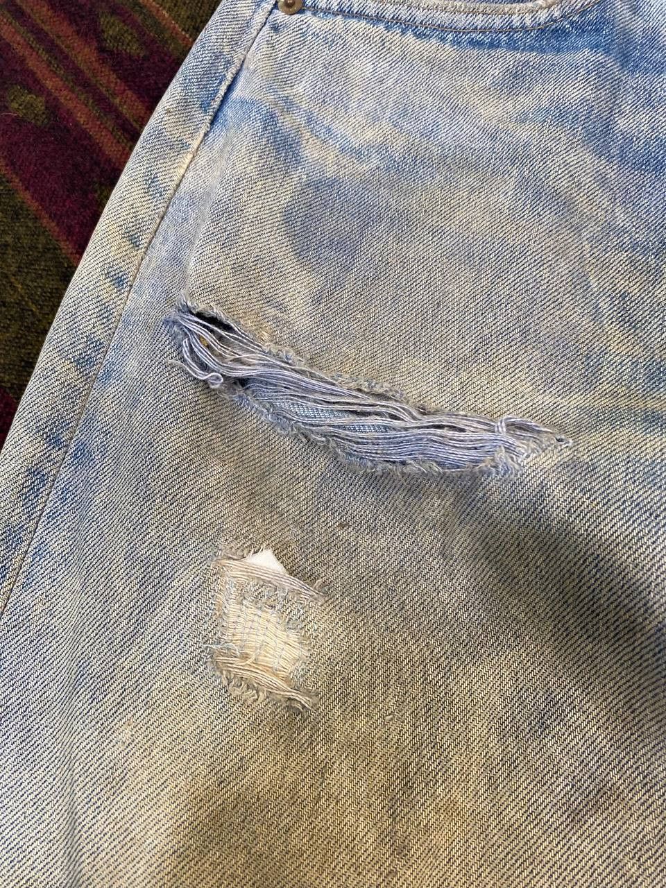 Levi's vintage 80s levis 501 small e selvedge distressed denim Size US 35 - 11 Thumbnail