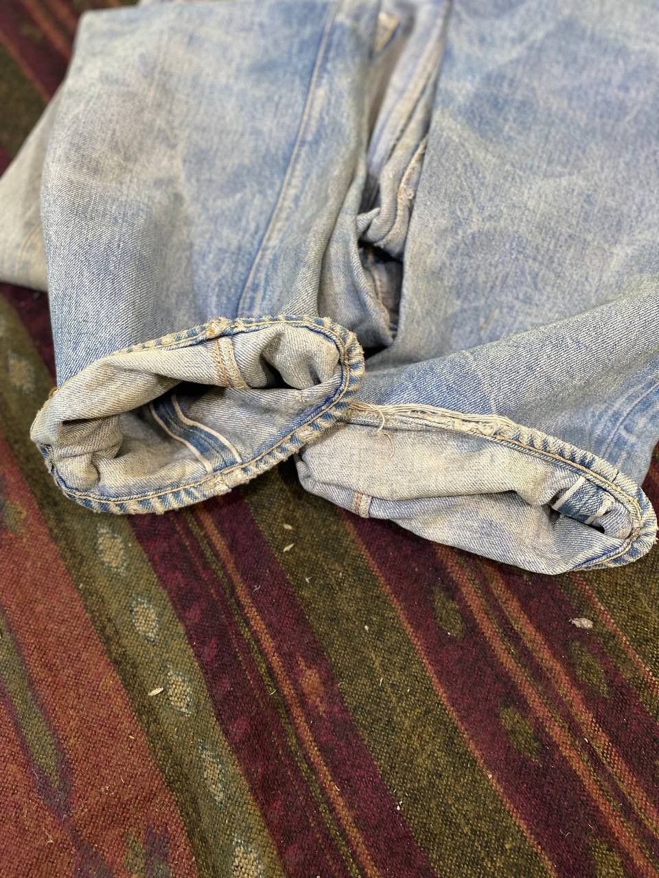 Levi's vintage 80s levis 501 small e selvedge distressed denim Size US 35 - 8 Thumbnail