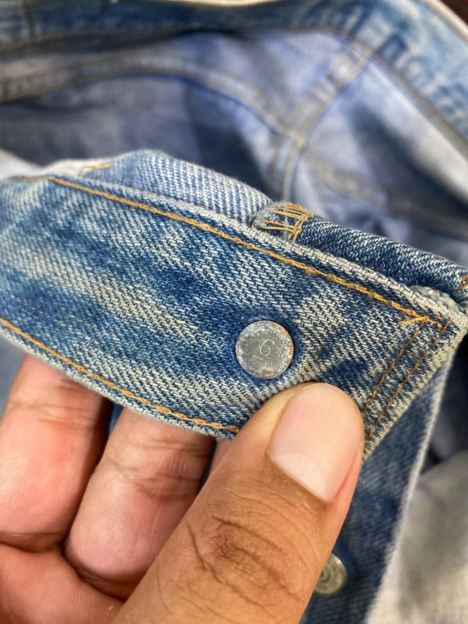 Levi's vintage 80s levis 501 small e selvedge distressed denim Size US 35 - 16 Thumbnail