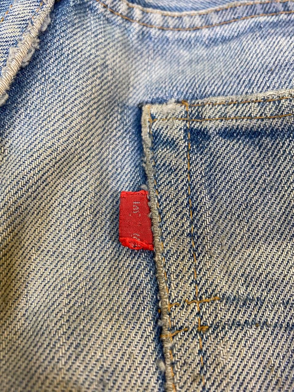 Levi's vintage 80s levis 501 small e selvedge distressed denim Size US 35 - 7 Thumbnail