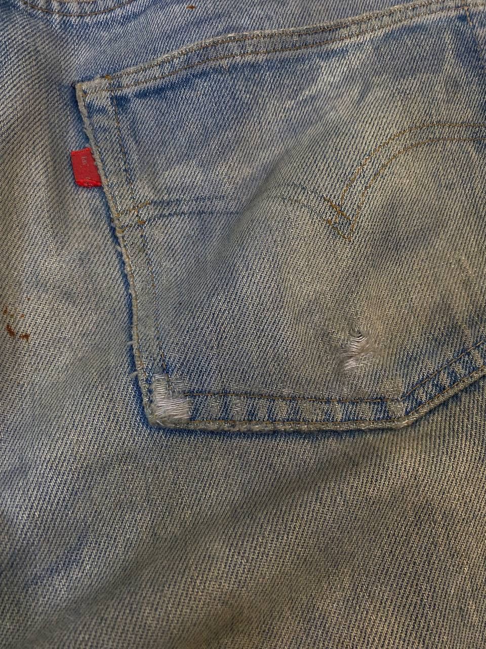 Levi's vintage 80s levis 501 small e selvedge distressed denim Size US 35 - 5 Thumbnail