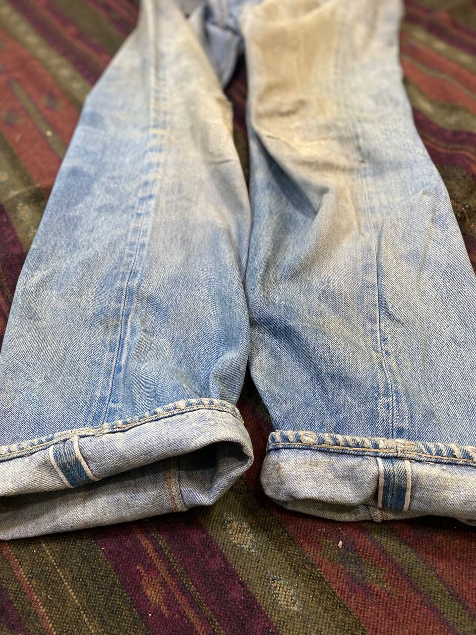Levi's vintage 80s levis 501 small e selvedge distressed denim Size US 35 - 17 Thumbnail