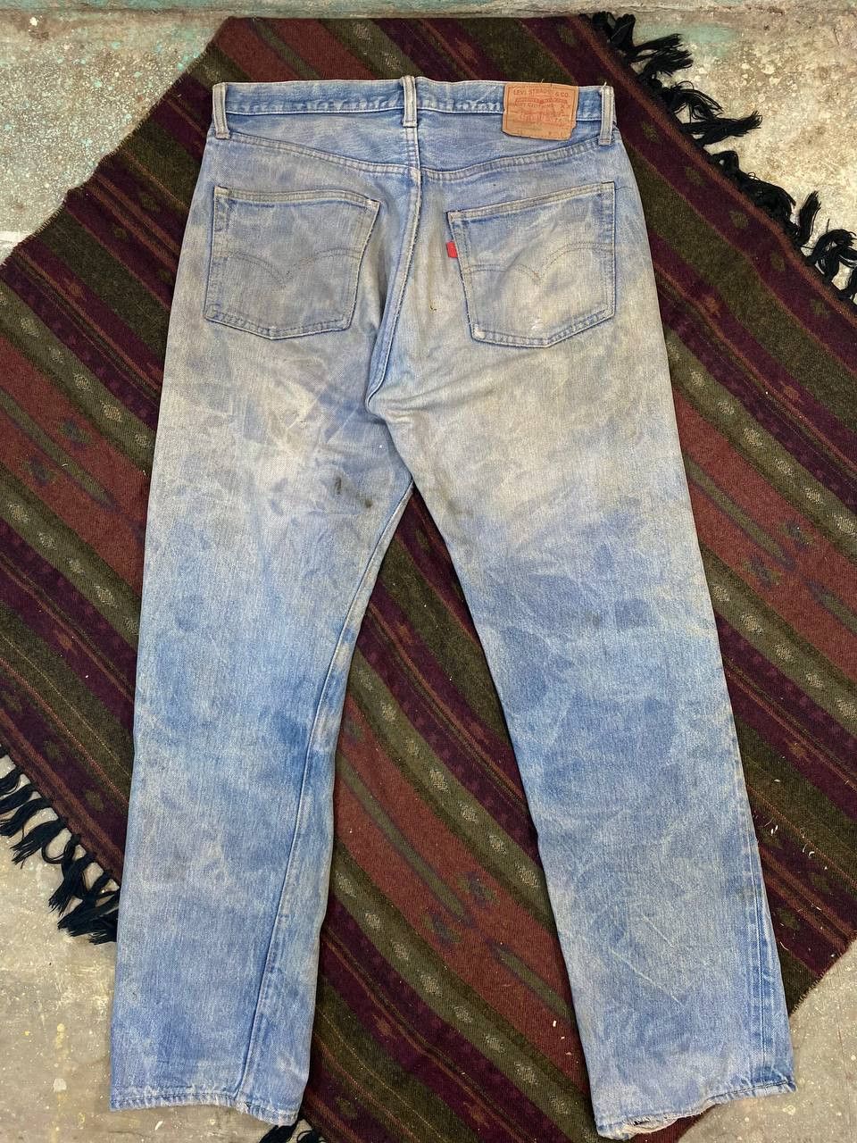 vintage 80s levis 501 small e selvedge distressed denim