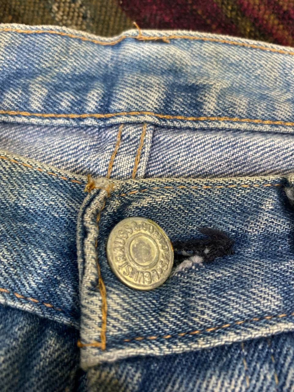 Levi's vintage 80s levis 501 small e selvedge distressed denim Size US 35 - 14 Thumbnail