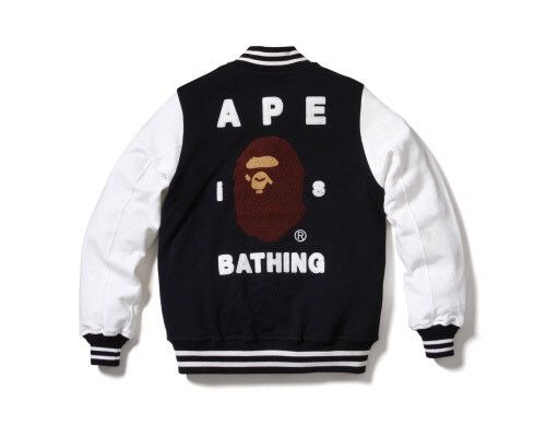 Bape Ape Is Bathing Varsity Jacket (2008) Size US M / EU 48-50 / 2 - 1 Thumbnail
