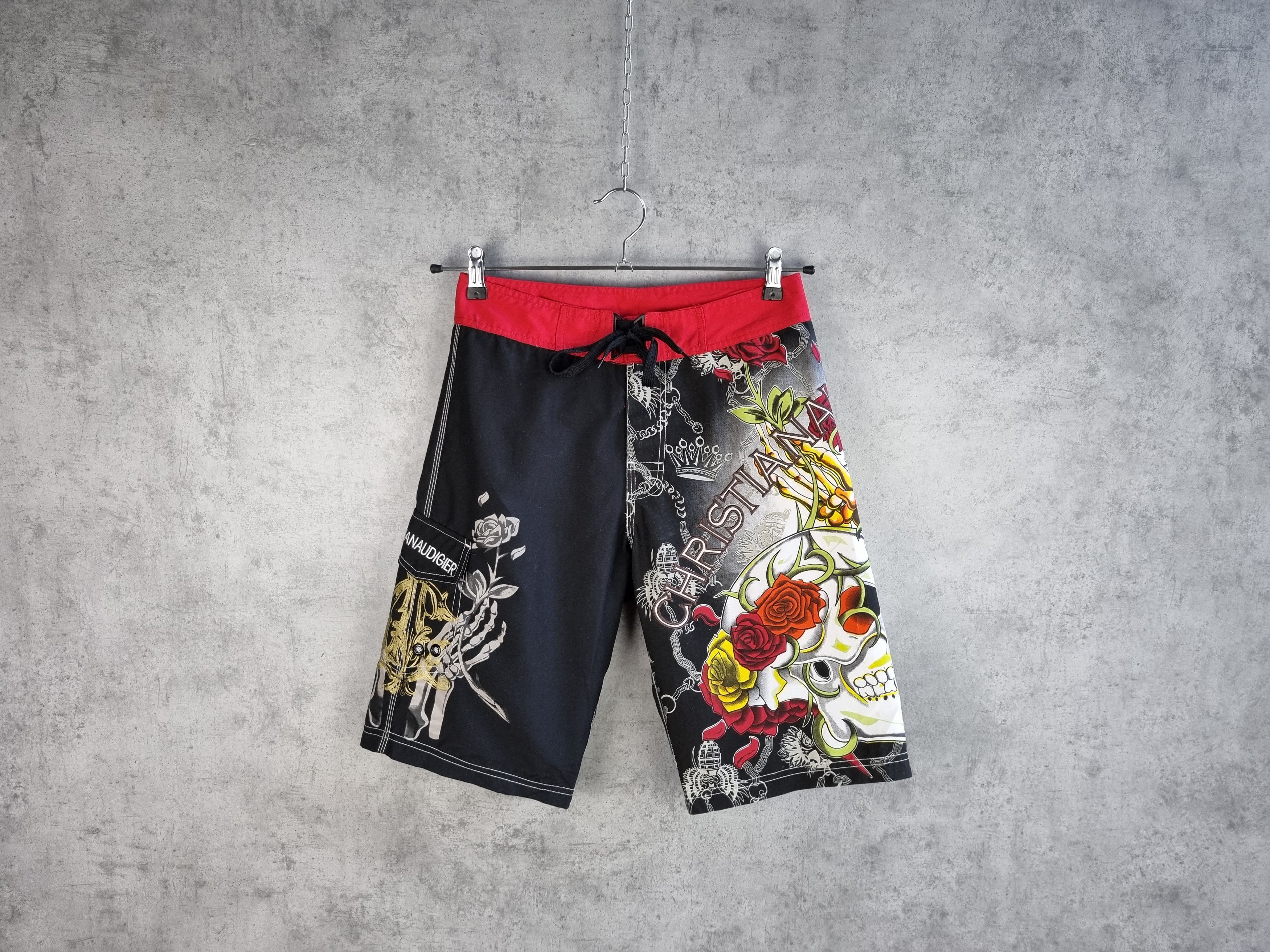 Christian Audigier × Ed Hardy Christian AUDIGIER Ed Hardy Swimming Shorts Skull Design Size US 28 / EU 44 - 1 Thumbnail