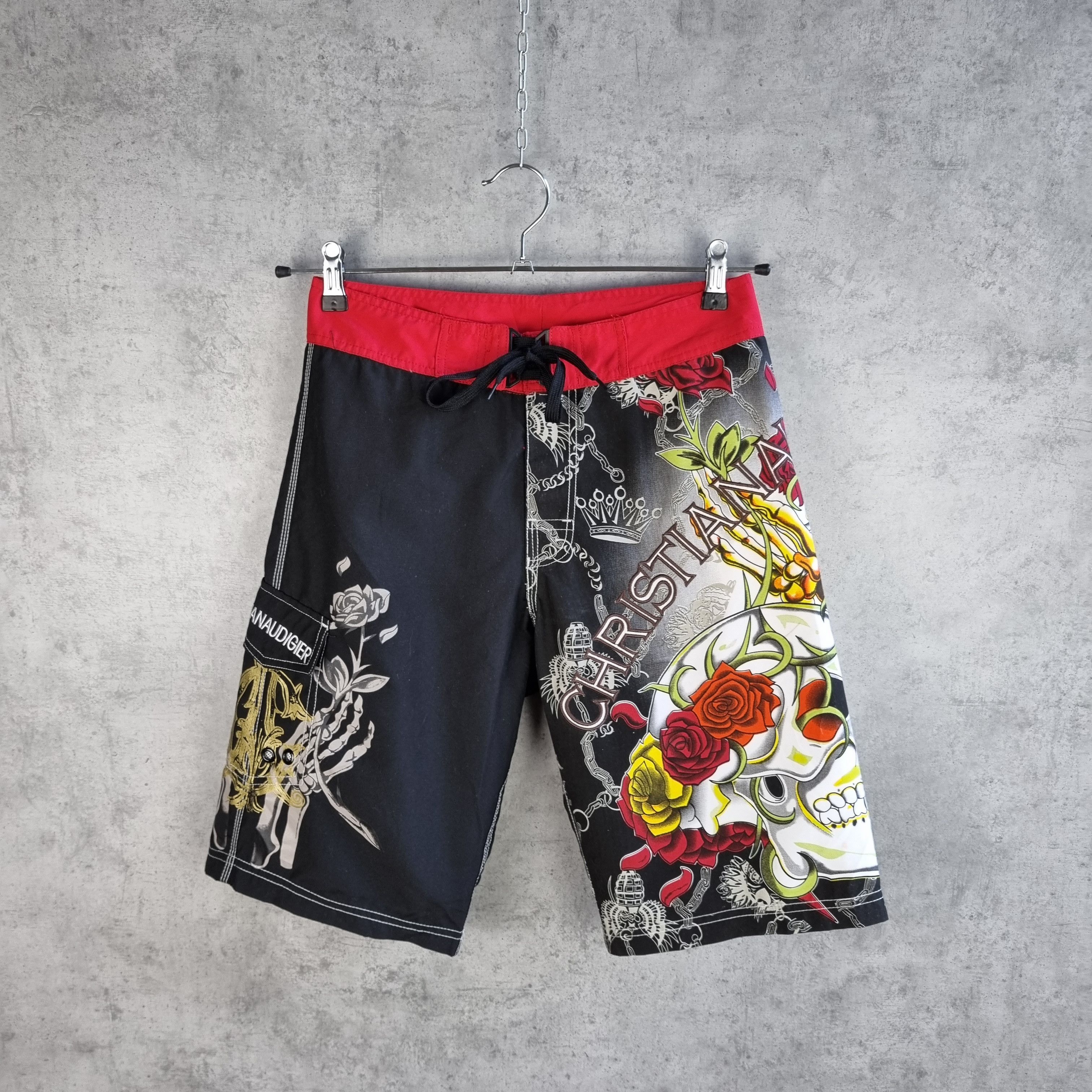 Christian Audigier × Ed Hardy Christian AUDIGIER Ed Hardy Swimming Shorts Skull Design Size US 28 / EU 44 - 10 Thumbnail