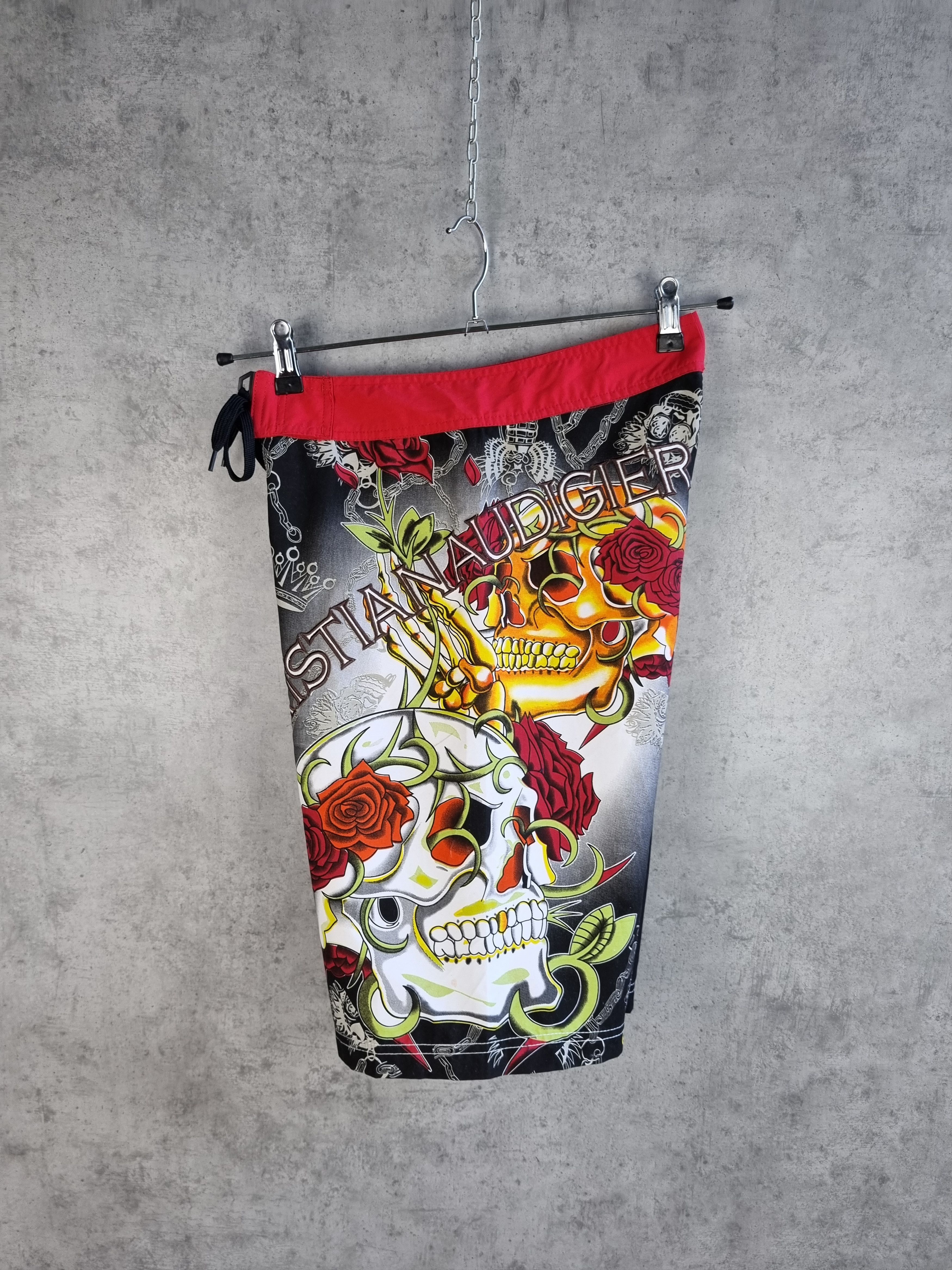 Christian Audigier × Ed Hardy Christian AUDIGIER Ed Hardy Swimming Shorts Skull Design Size US 28 / EU 44 - 3 Thumbnail