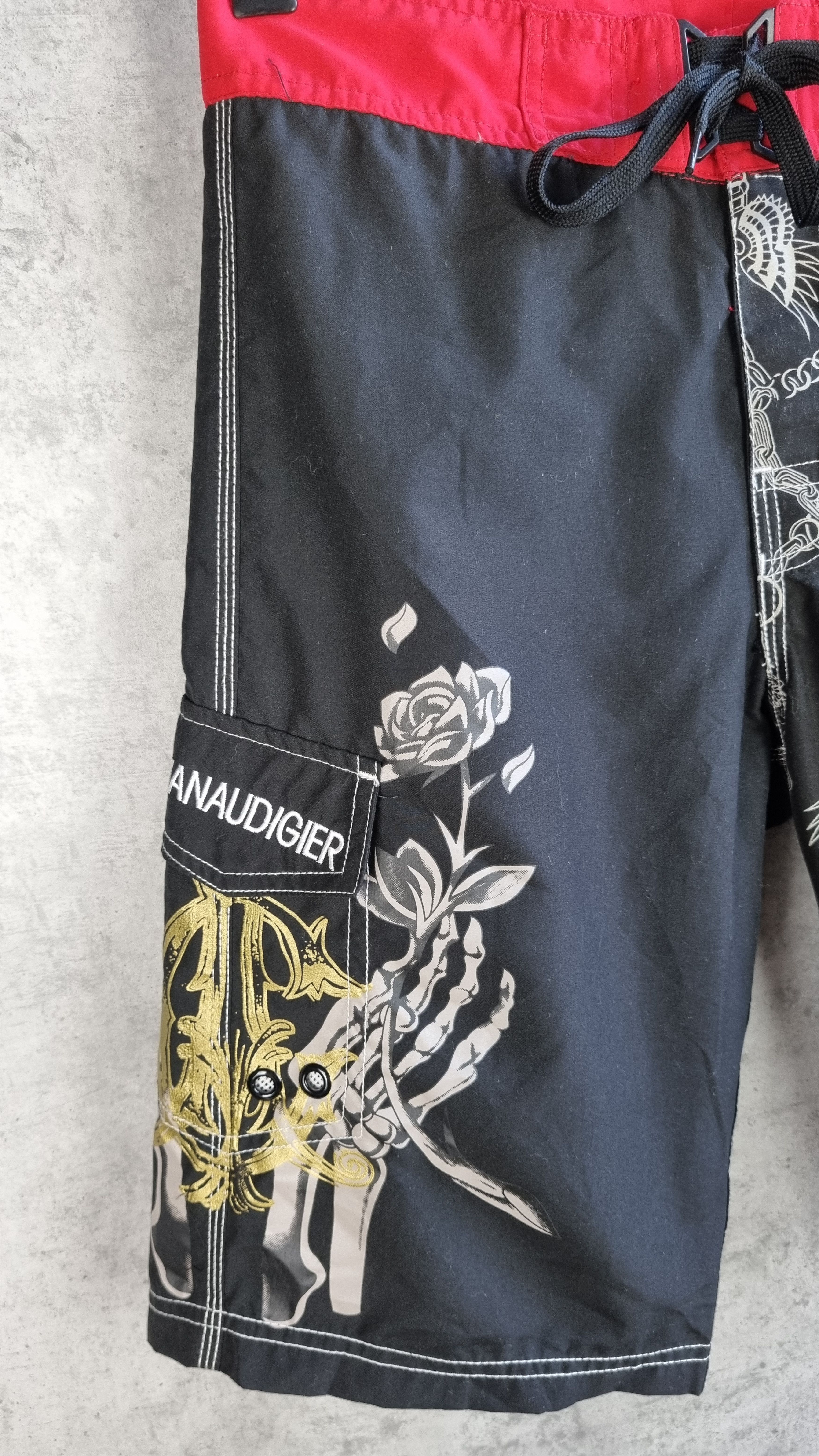 Christian Audigier × Ed Hardy Christian AUDIGIER Ed Hardy Swimming Shorts Skull Design Size US 28 / EU 44 - 6 Thumbnail