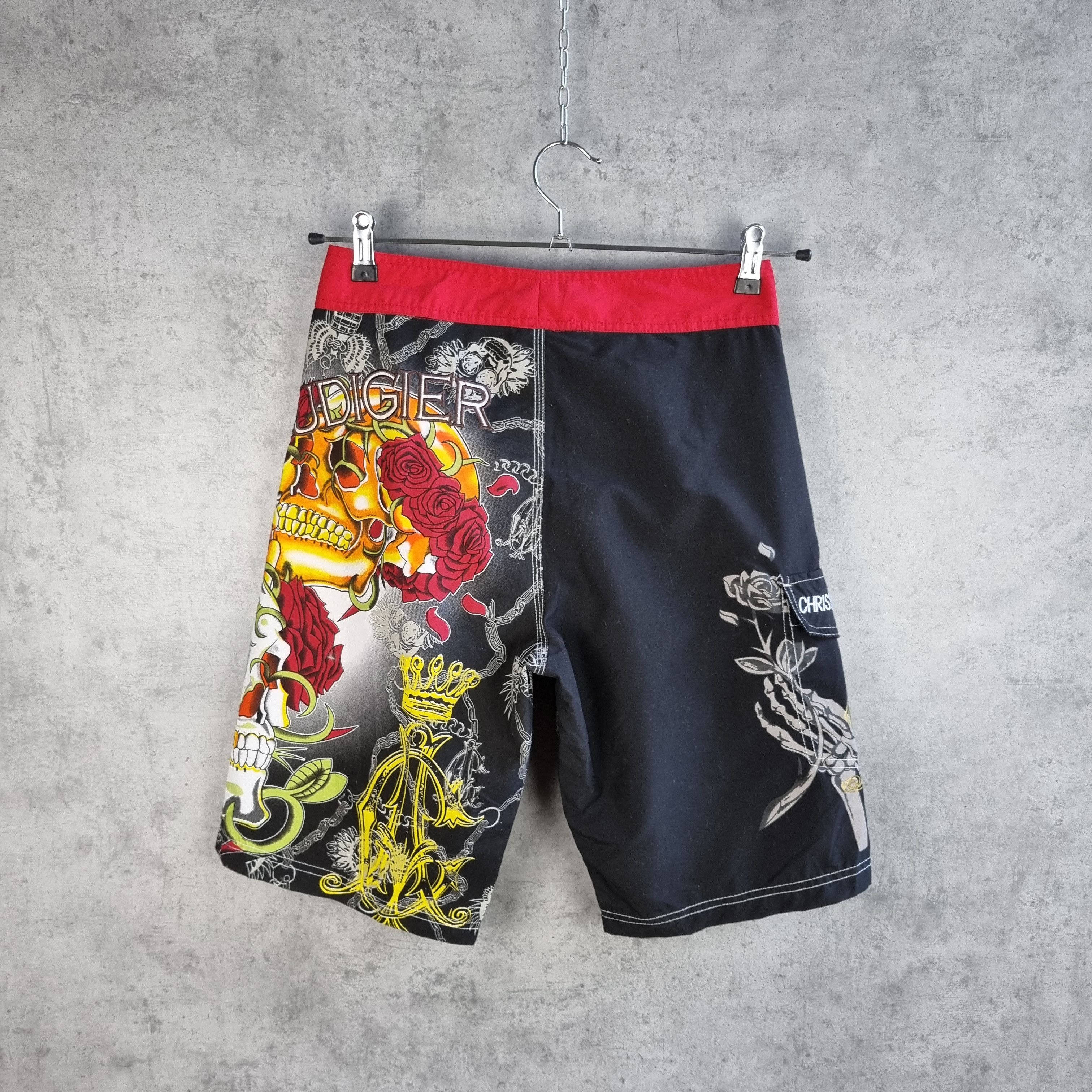 Christian Audigier × Ed Hardy Christian AUDIGIER Ed Hardy Swimming Shorts Skull Design Size US 28 / EU 44 - 2 Thumbnail