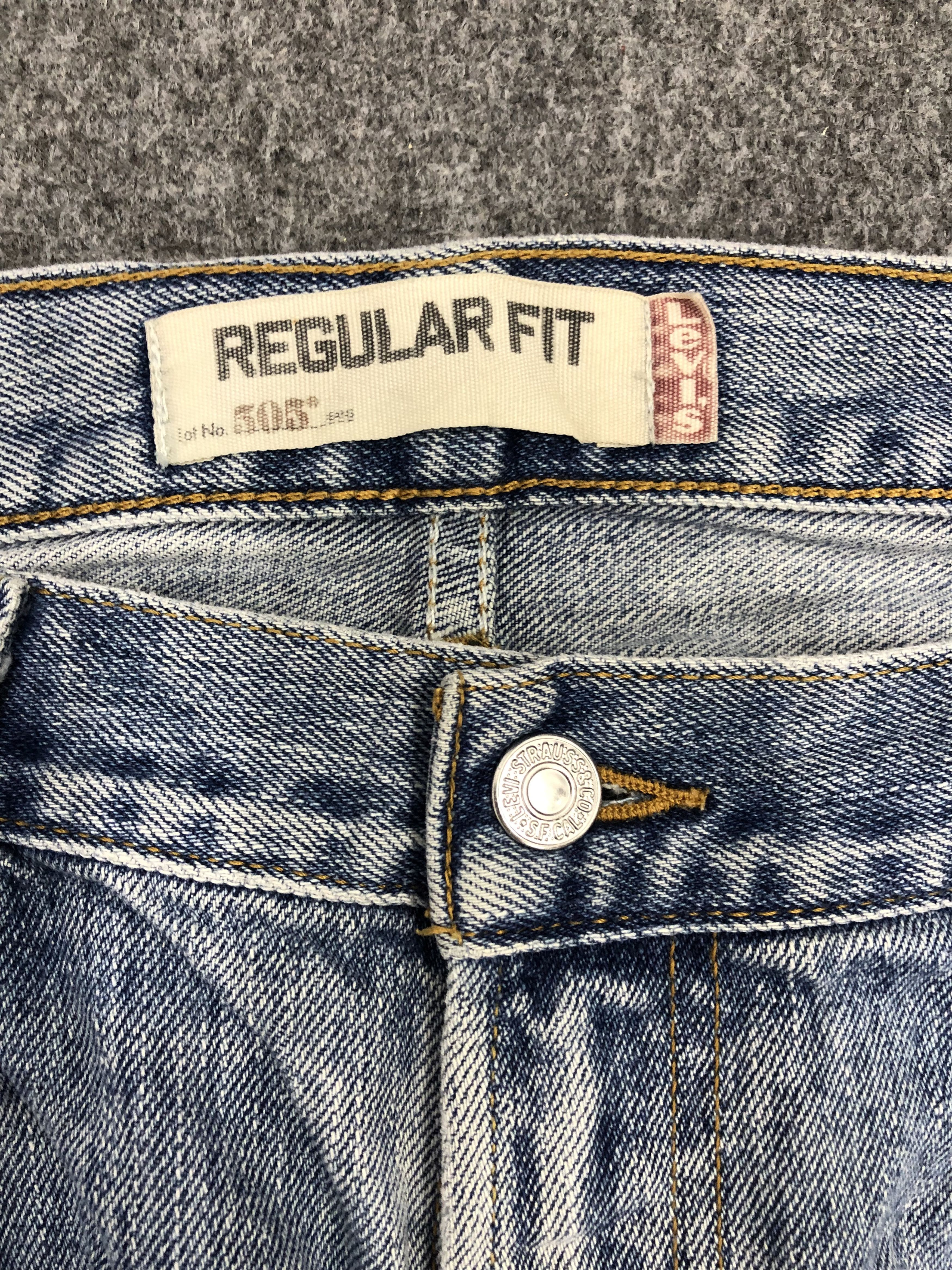 Levi's × Vintage Vintage Levis 505 Faded Blue Jeans Size US 36 / EU 52 - 7 Thumbnail