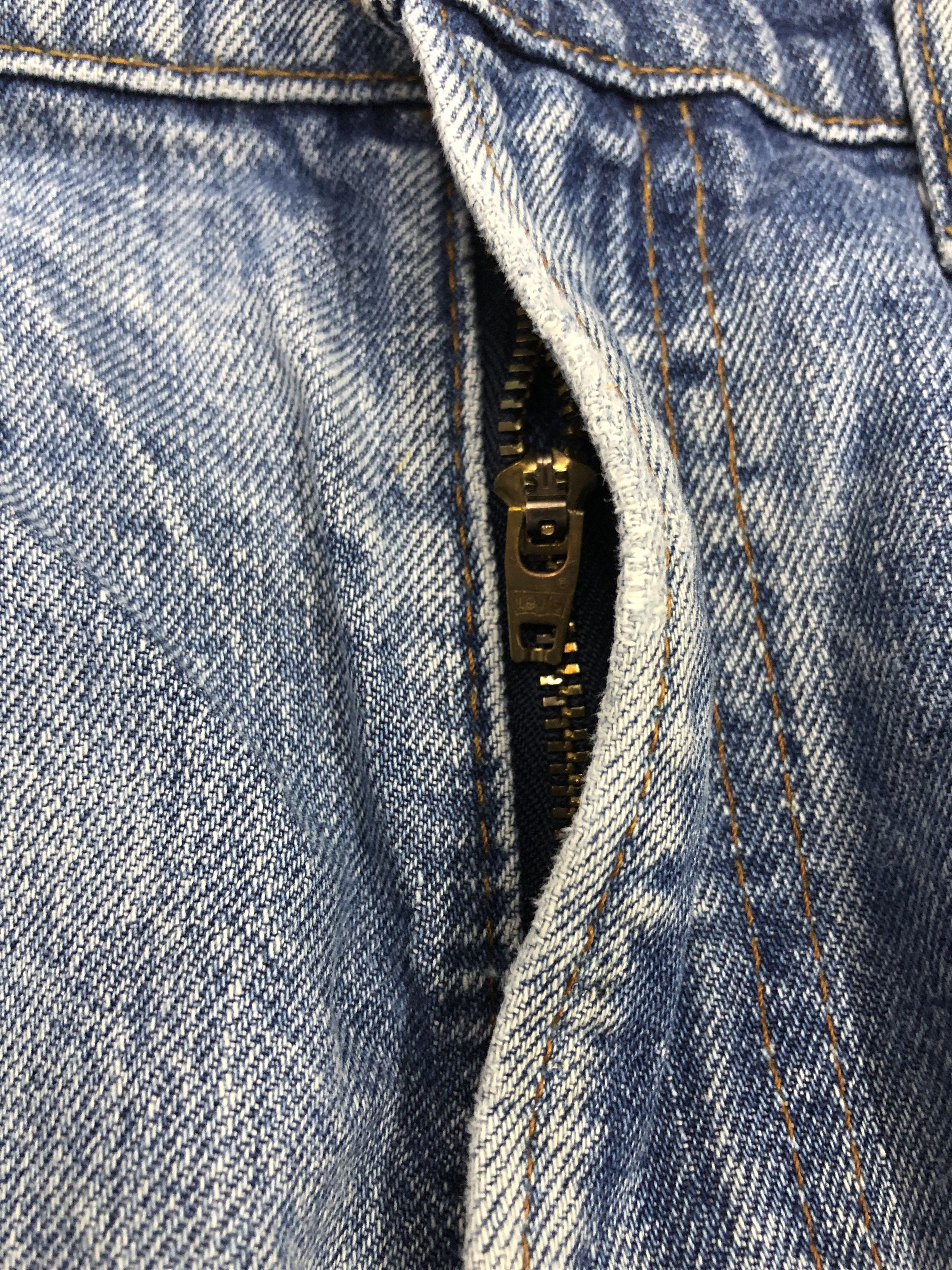 Levi's Vintage Distressed Levis Faded Blue Orange Tab Jeans DP1146 Size US 37 - 8 Thumbnail